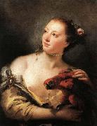 Giovanni Battista Tiepolo Woman with a Parrot oil painting picture wholesale